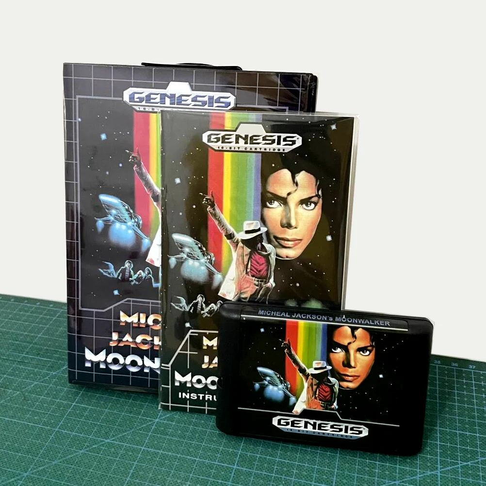 

Новое поступление Майкла Джексона Moonwalker с коробкой и руководством для 16-битной системы Sega Megadrive Genesis
