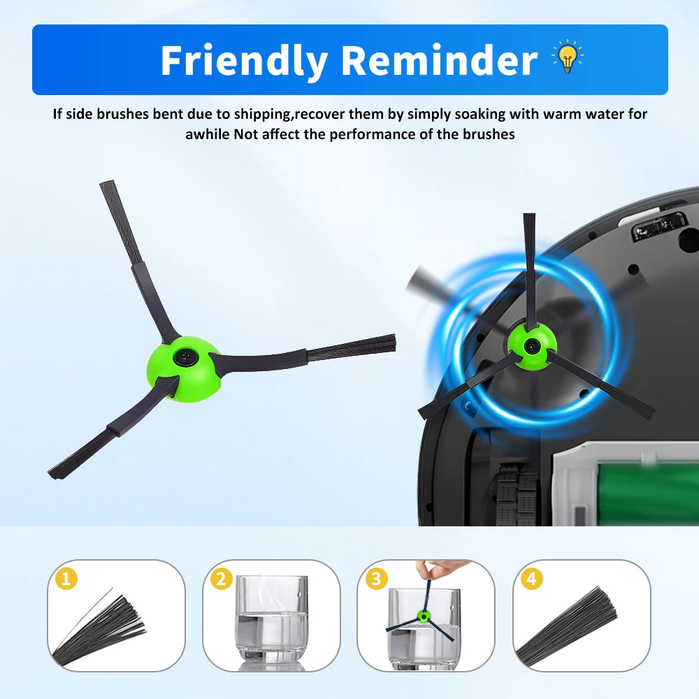 For iRobot Roomba i j e Series i1+ i2+ i3+ i4+ i5+ i6+ i7+ i8+ j6+ j7+j8+ E5 E6 E7 Robot Vacuum Side Brushes Accessories Parts image 6