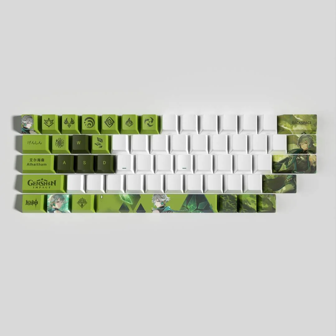 Genshin Impact Alhaitham keycaps 29 key set PBT thermal sublimation keycap OEM height peripheral ai