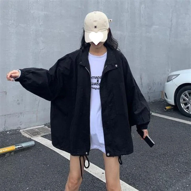 Chaqueta holgada de manga larga para primavera y otoño, Top de estilo Harajuku para mujer, Top de estilo coreano para el trabajo