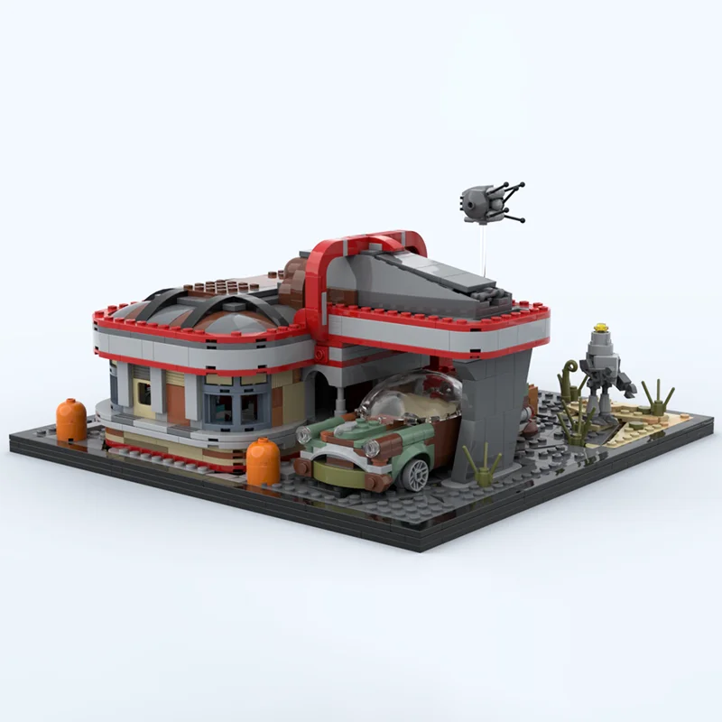 1492PCS  Drumlin Diner Modular MOC Creative street view Model Building Blocks Architecture DIY Education Model Toys Gifts view 3