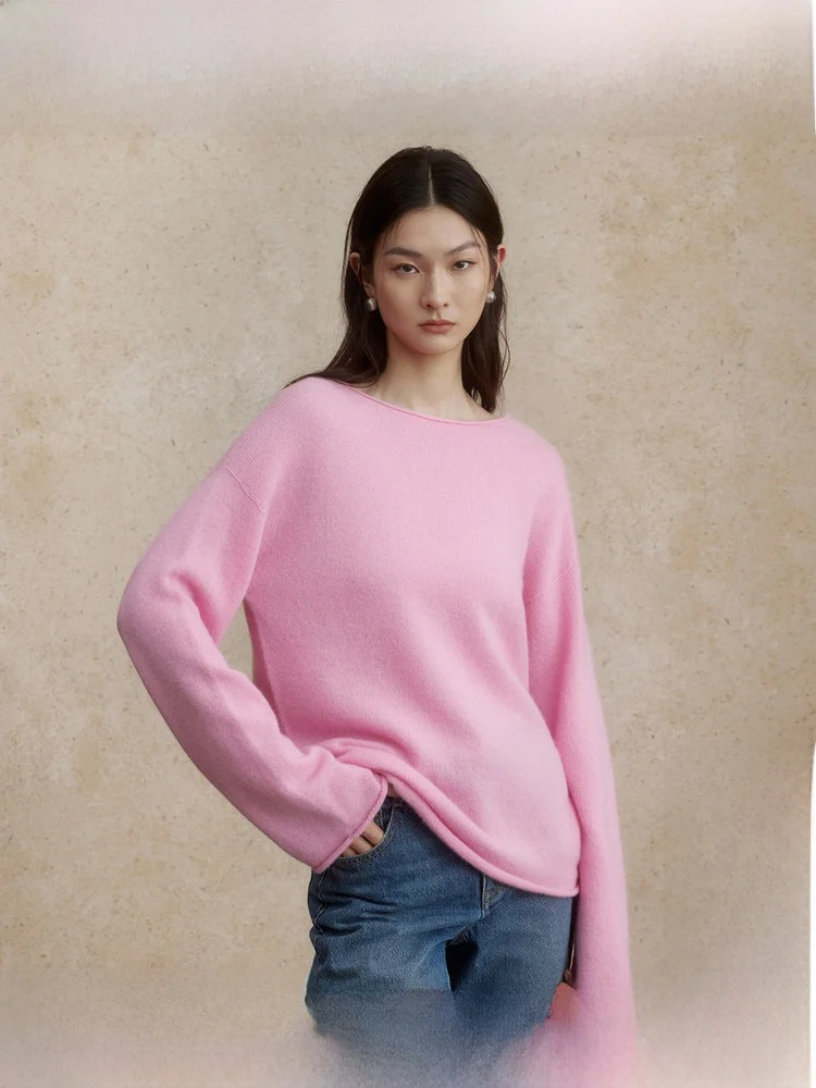 

Женский свитер оверсайз ZhiZhi из смесовой шерсти, цвета кэмел, с длинными рукавами, стандартный крой, зимняя мода