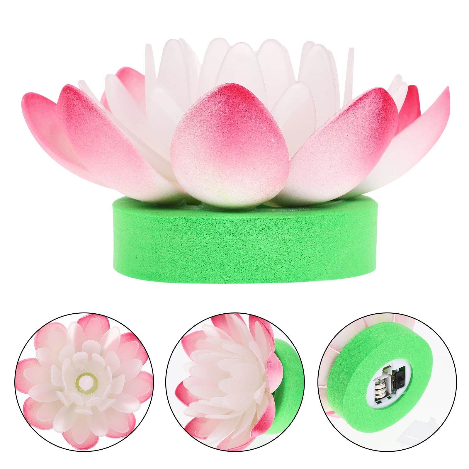 

2pcs Led Lotus Temple Ceremony Meditating Decorative Small Night Festival Blessing Ornament
