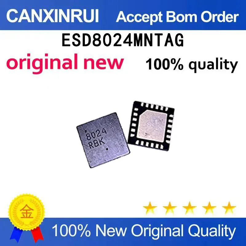 (5-100 PCS)  ESD8024MNTAG 8024 RBK QFN24 brand new in stock