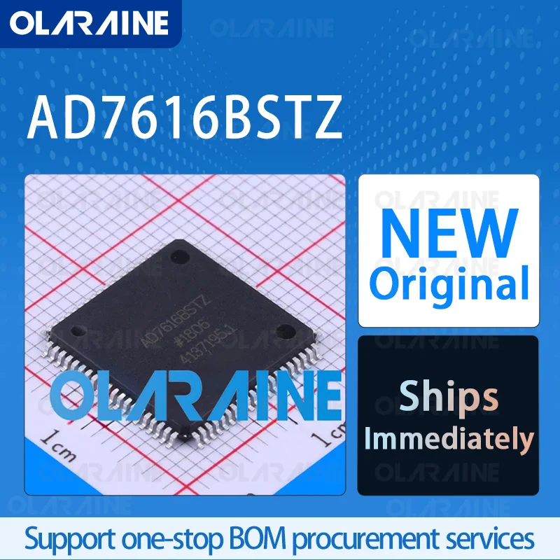 

1/5/10Pcs AD7616BSTZ LQFP-80 original ic chip Data Acquisition ADC/DAC – Professional RoHS Voltage -5 V