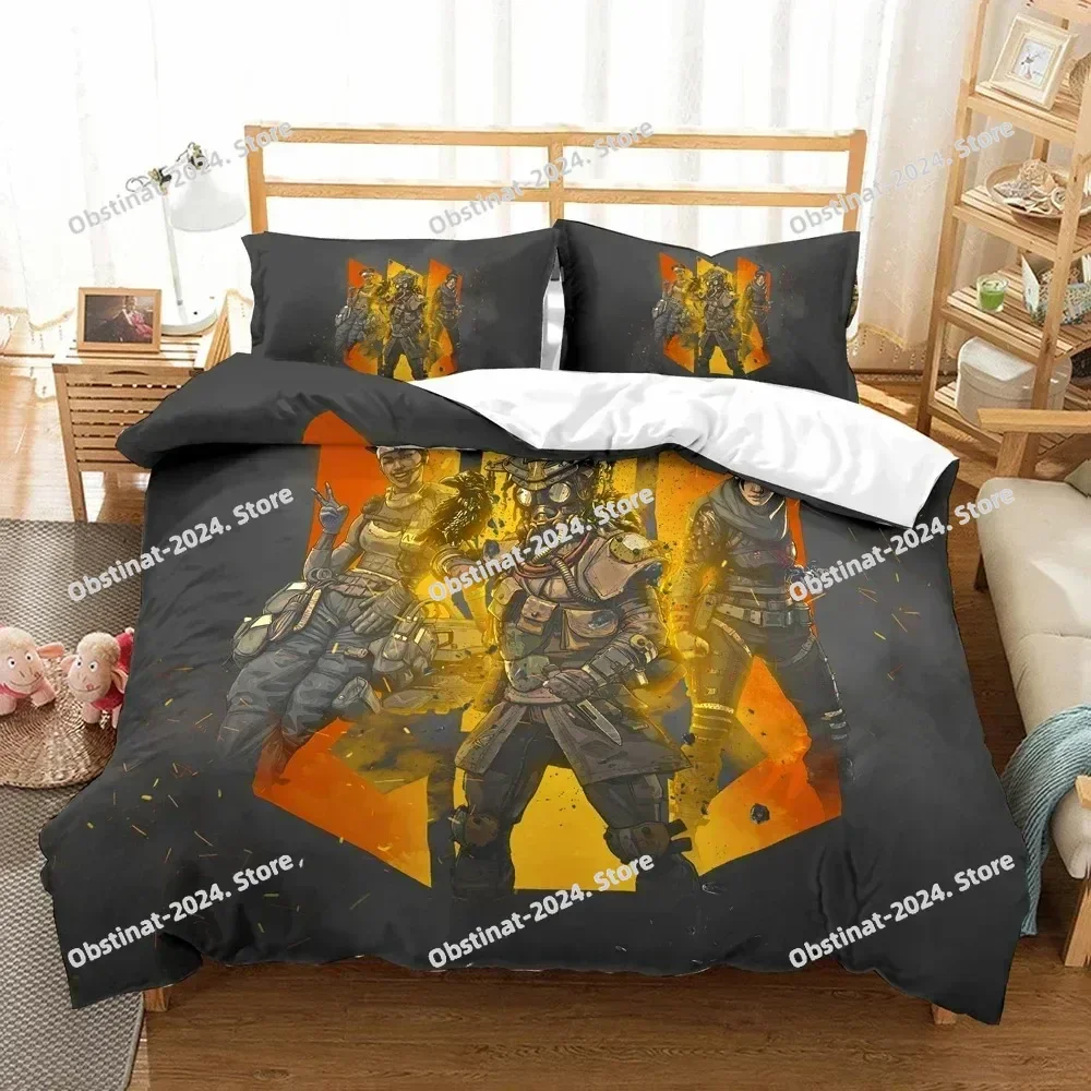 

New Printed Game Duvet Cover APEX Pillowcase Legends Bedding Set Double Twin Full Queen King Adult Kids Bedclothes Quilt Cover
