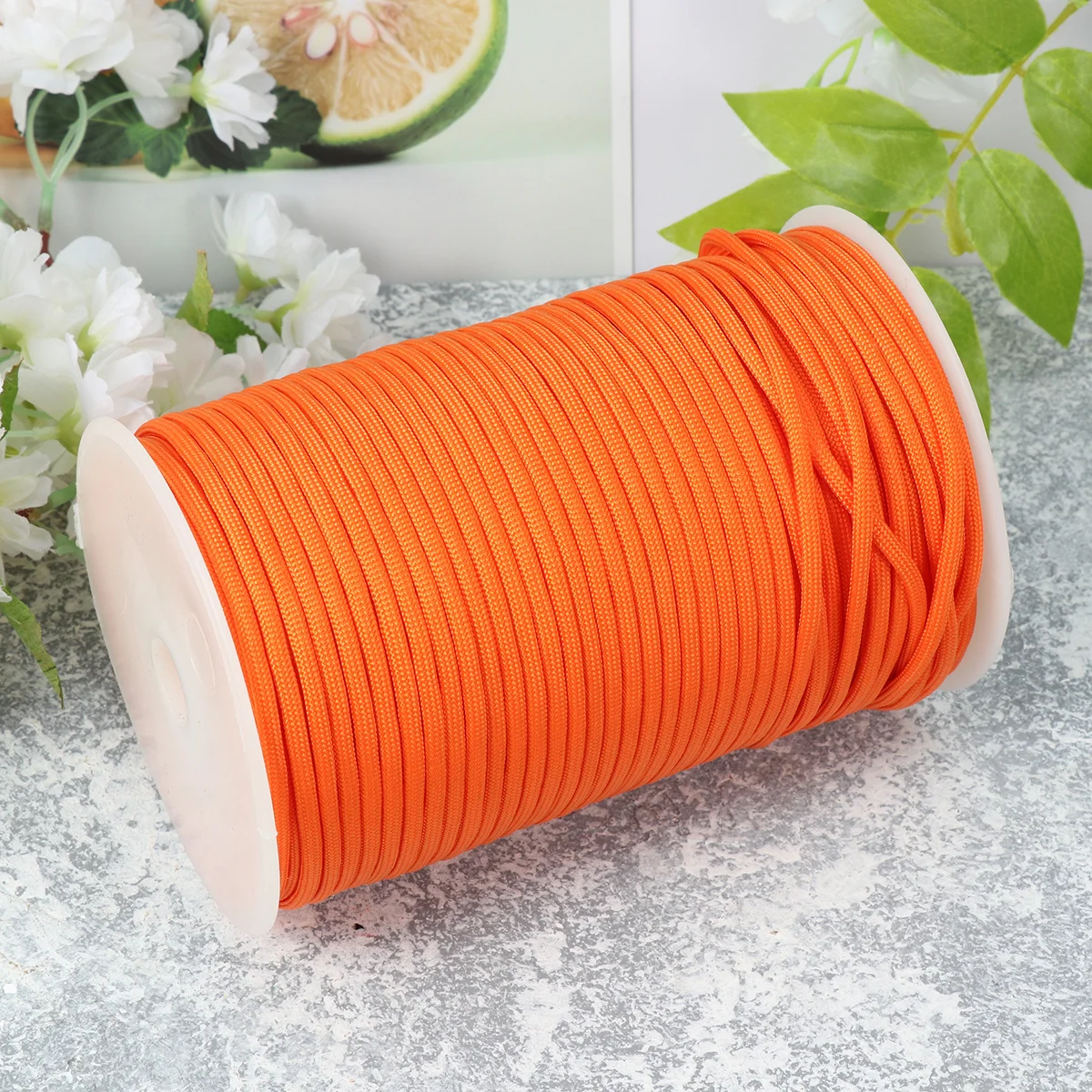 

100m Durable Reinforced Polyester Climbing Rope Abrasion Resistant Safety Sling Auxiliary Cord for Camping Outdoor
