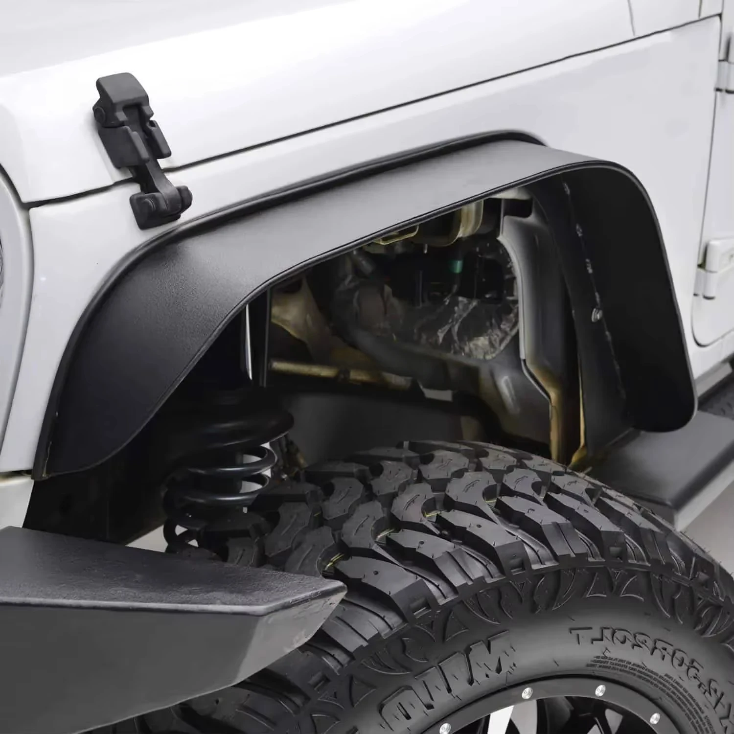 Steel Front & Rear Flat Fender Flares Fender Armors for Jeep Wrangler JK & Unlimited 2007-2017