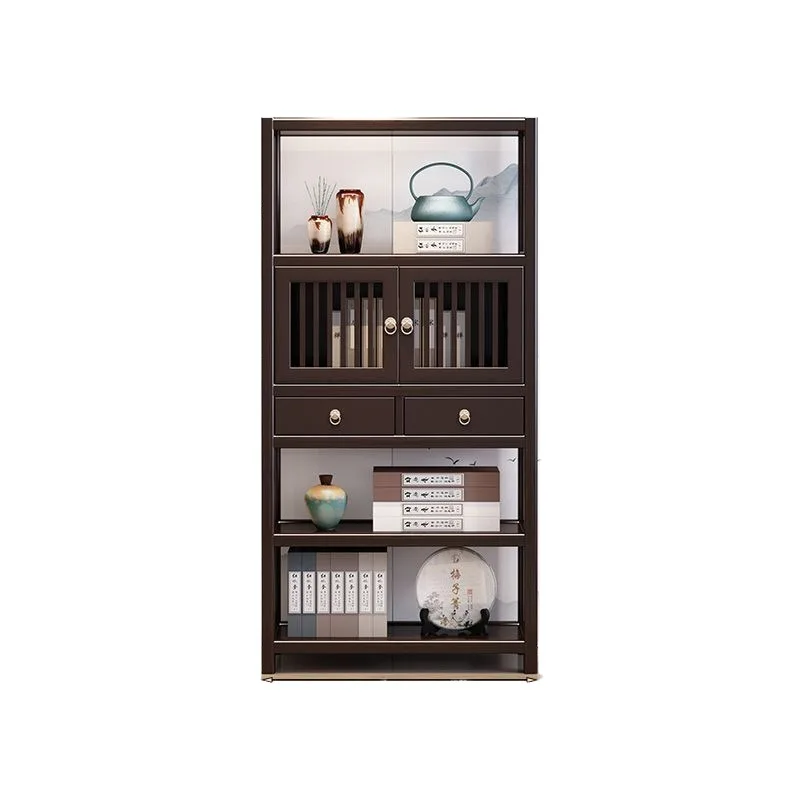 Solid wood Bogu shelf Duobao Pavilion bookshelf Oak Duobao Pavilion tea room shelf