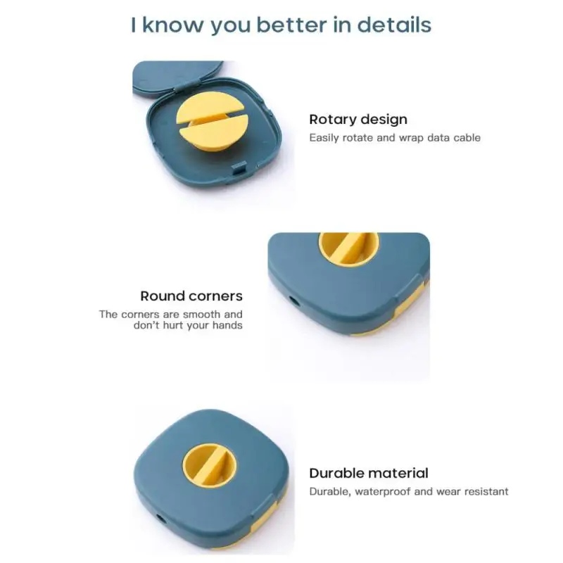 1~6PCS Cable Organizer Convenient Wire Storage Solution With Phone Holder Cable Management Innovative Rotating Cable Winder Box