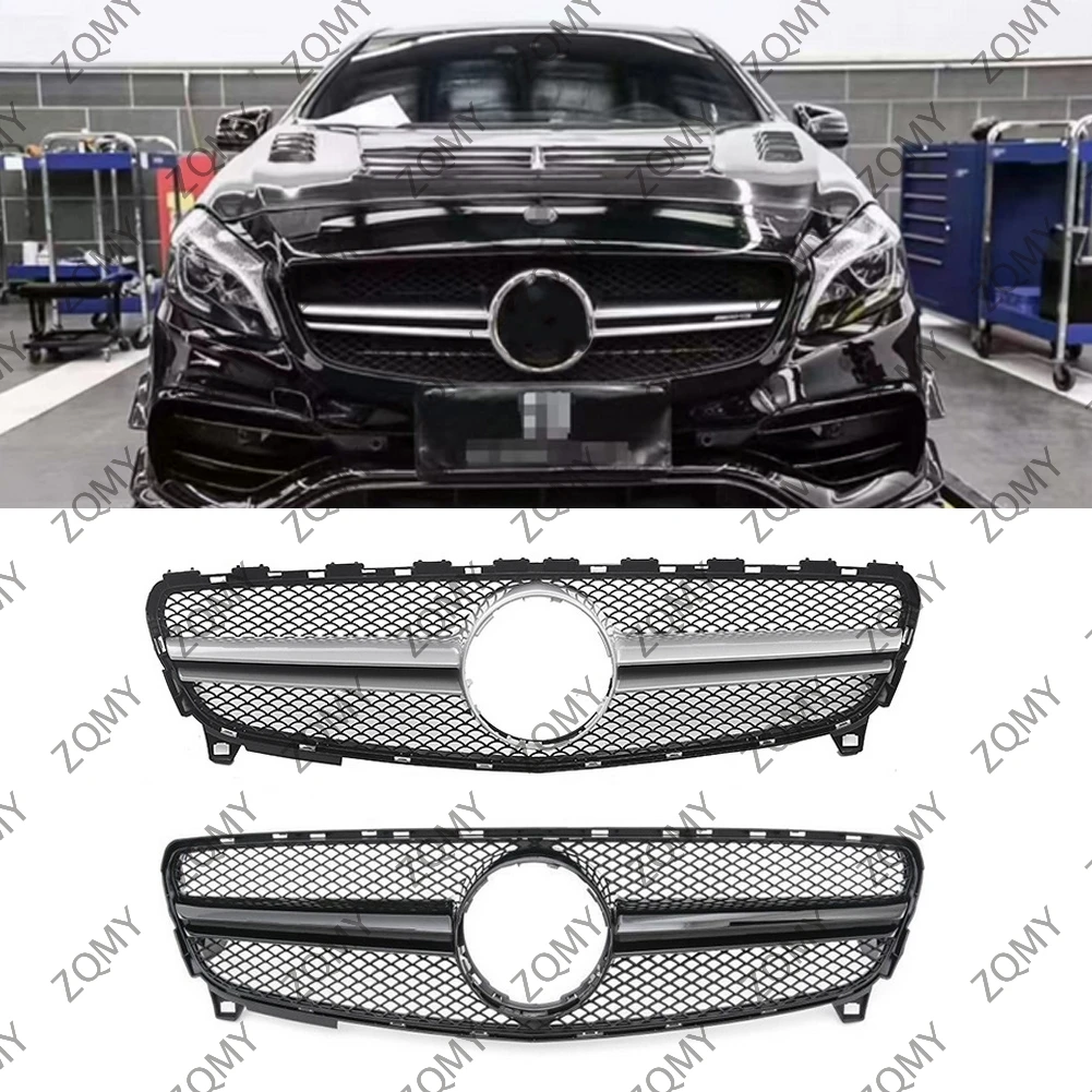 For Mercedes Benz A Class W176 2016-2018 A180 A200 A220 A250 A260+ (Modified For AMG style) Car Front Bumper Grille Upper Grill