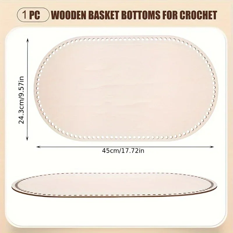 2026 new model 45cmx24.3cm4.5mm baby cradle wooden bottom plywood crochet base moses basket wood bottom for crochet view 5