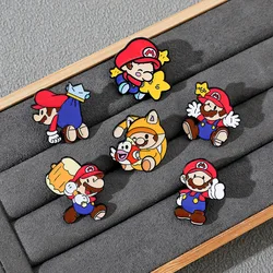 Super Mario Bros. Emaille Pin Cartoon Anime Zubehör stilvolle süße Halloween Cosplay Broschen für Frauen Metall Abzeichen Dekorationen