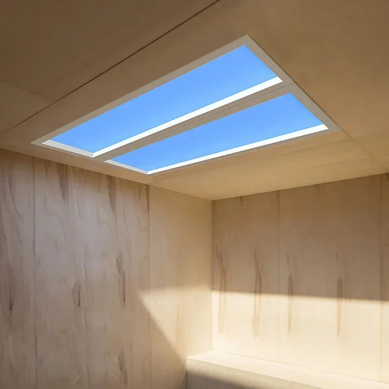 Smart Control Blue Sky Light LED Ceiling Lamp- Square Dimmable Decorative Sun Light for Home Office