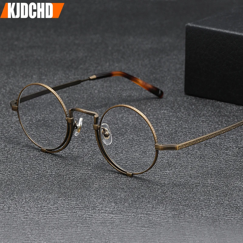 

Ultralight Retro Round Optical Glasses Frame Men Women Vintage Titanium Myopia Prescription Eyeglasses Classic Steampunk Eyewear