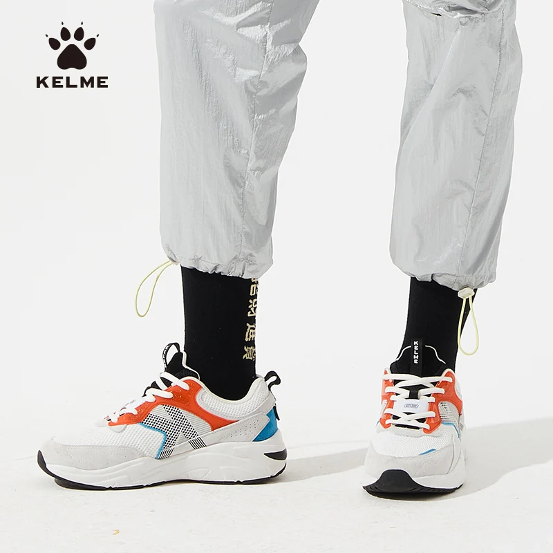 KELME obuwie sportowe męskie i damskie oddychające modne Retro kolor dopasowane buty XX60012001