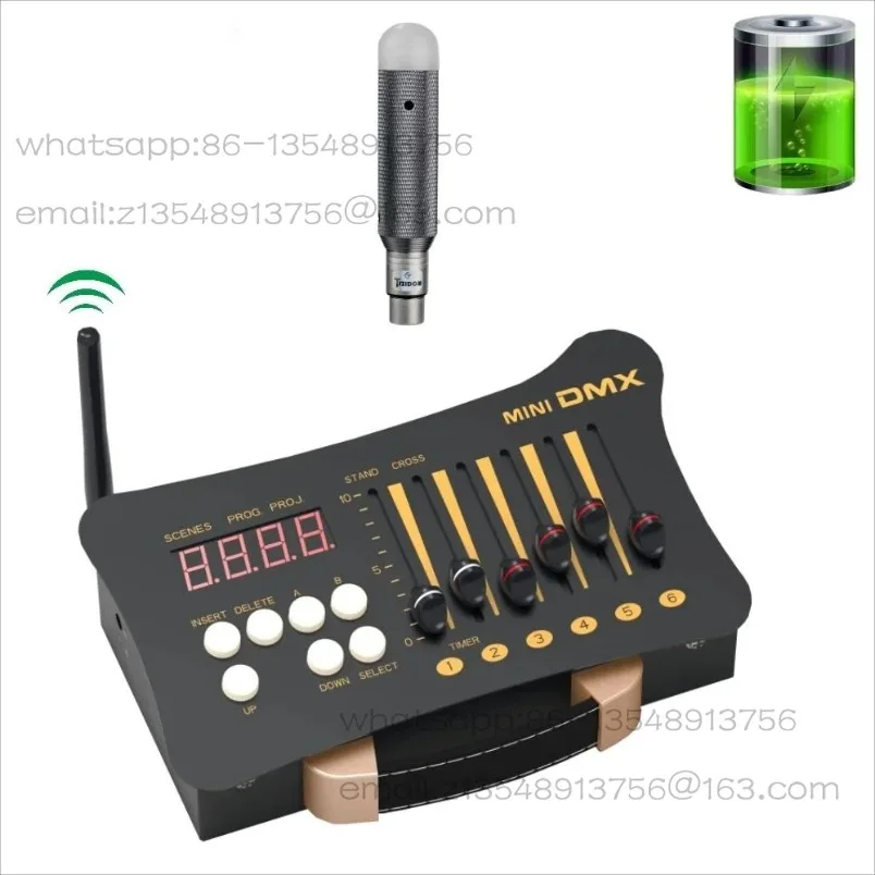DMX Controller Disco Light Controller 1pcs DMX512 Controller + Charging Receiver Party DJ Stage Ligh Combination