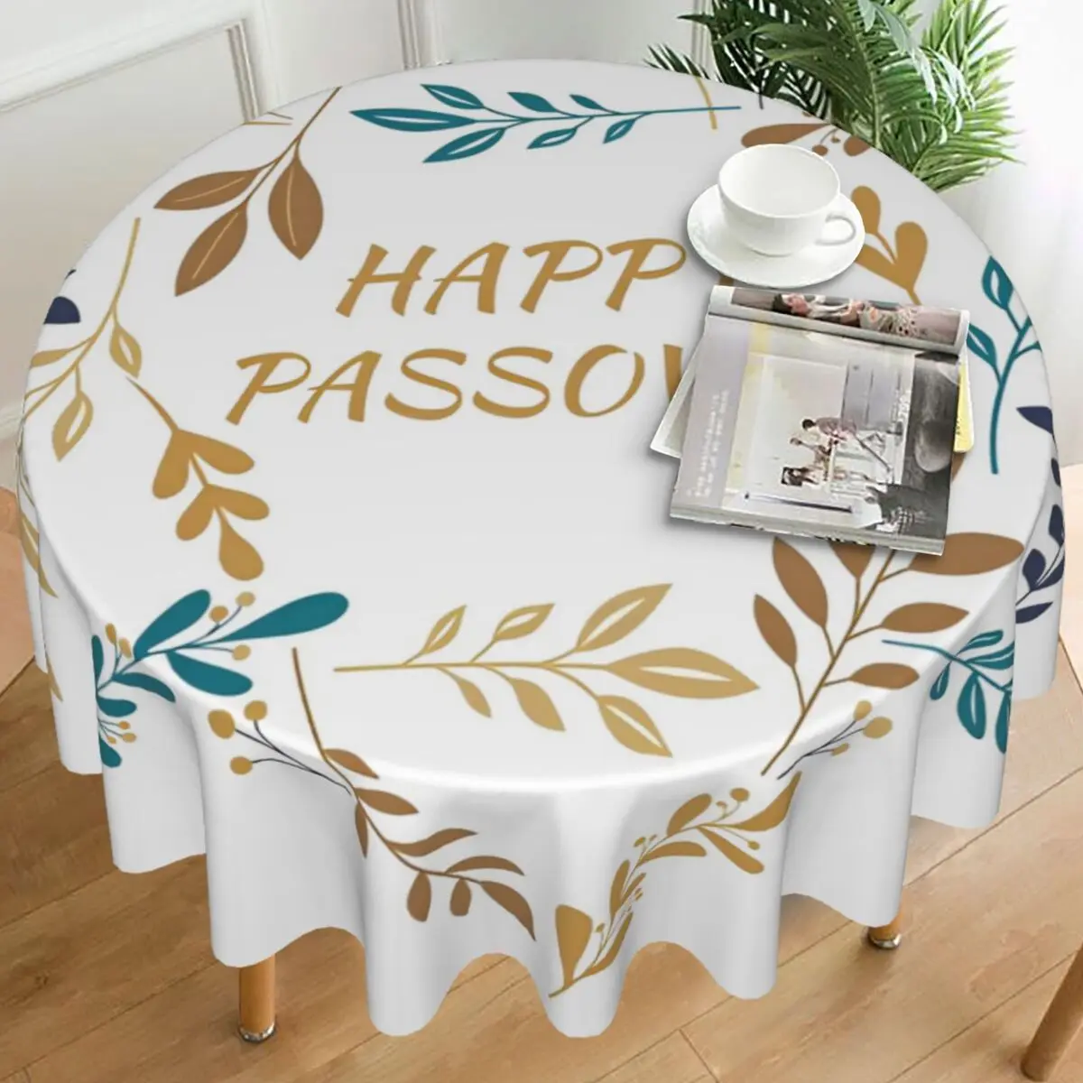 

Happy Passover Jewish Holiday Star Of David Tablecloth Round Table Cloth For Events Dining Tables Table Cover Table Decoration
