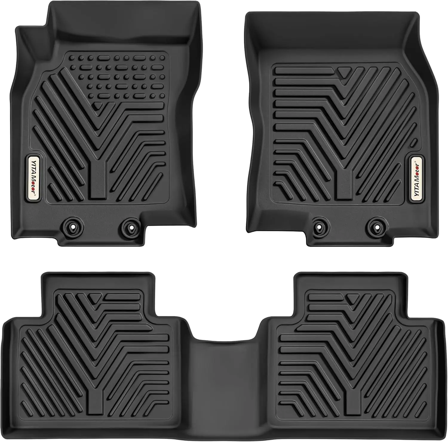 

Floor Mats Compatible with Nissan Rogue, Custom Fit Floor Liners for 2014-2020 Nissan Rogue, 1st & 2nd Row All Weather