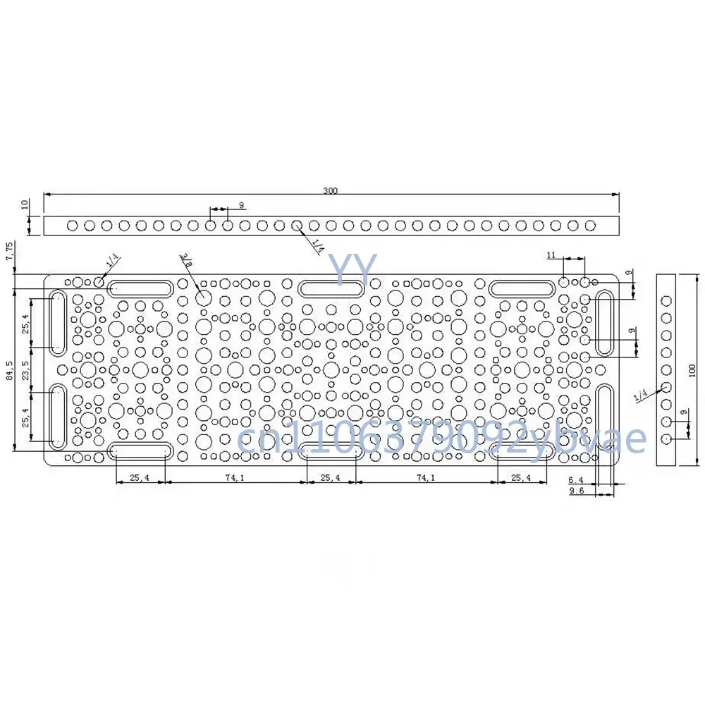 

Universal Quick Release Plate for Tripod Head - 300x100x10mm (Cheese Plate)