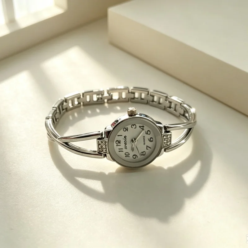 Leisure Arabic Numerals Surface Small Circular Women's Steampunk Quartz Watch Simple And Compact Dial Versatile Women's Watch