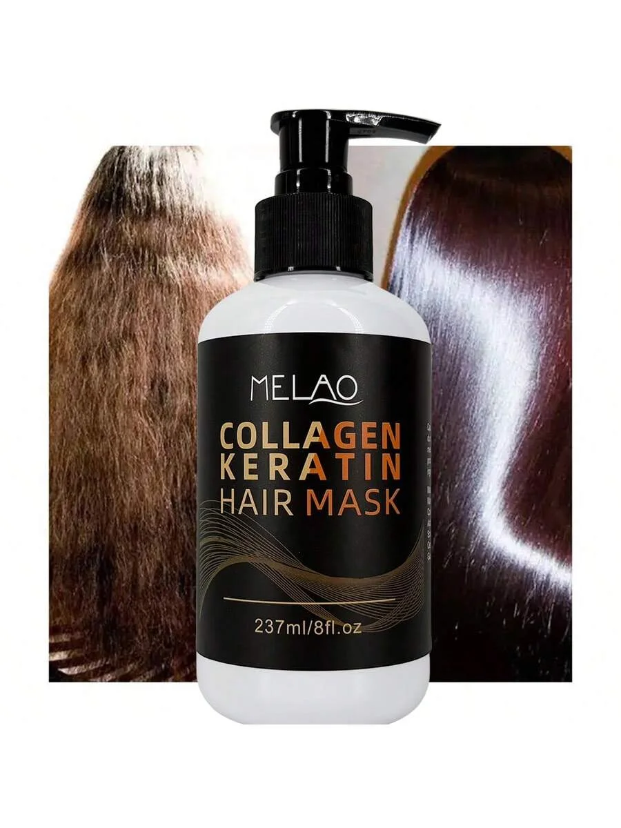 

Маска для волос MELAO с коллагеном и кератином — интенсивный ремонт поврежденных и хрупких волос для уменьшения ломтирования, восстановления блеска ​