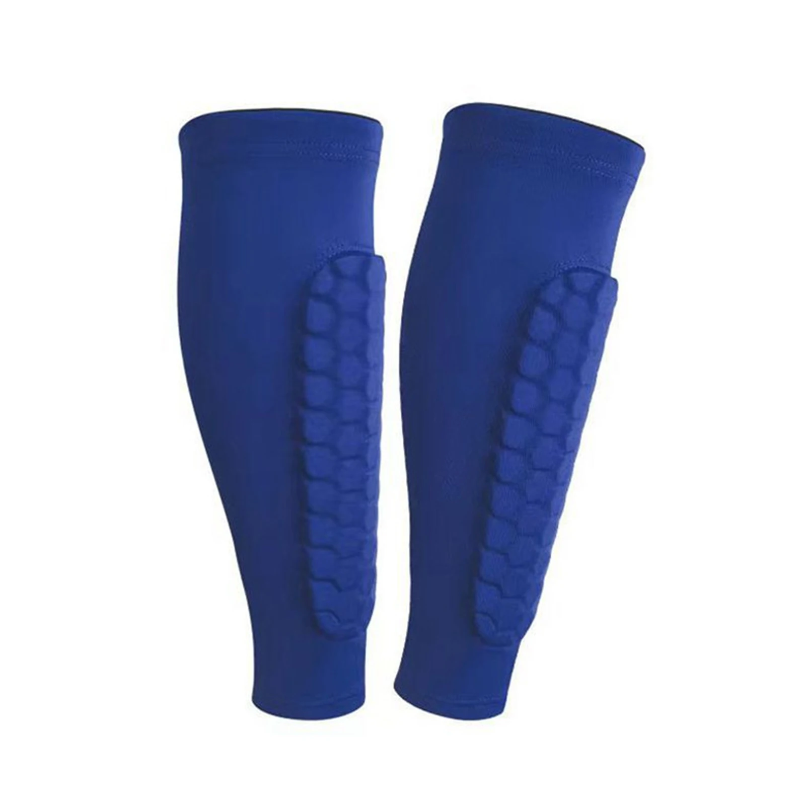 1 stuk scheenbeschermers voetbal basketbal met honingraatvormige vulling, ademend nylon, anti-impact sportbeenbeschermers voor kinderen en volwassenen