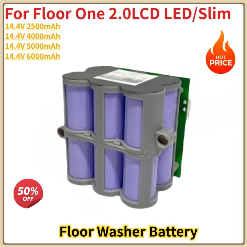 

High Quality 14.4V 6000mAh Battery for Floor One 2.0LCD LED/Slim Floor Washer Brand New Replacement Battery
