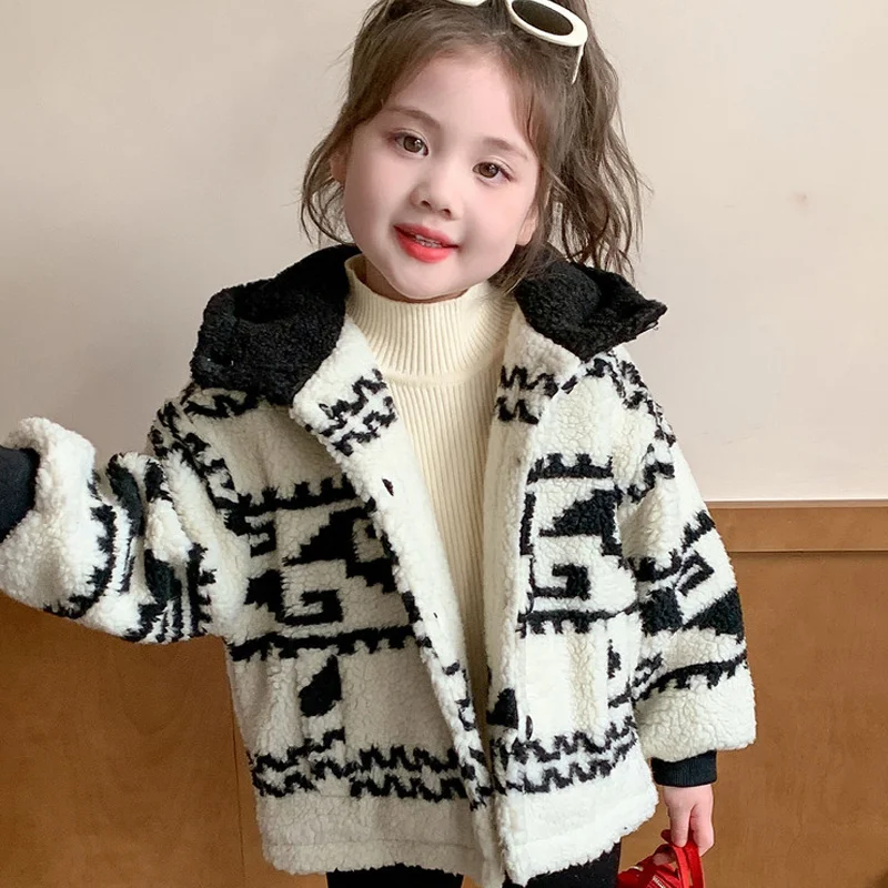 

Hot Girl Winter Thicken Coat Autumn Zip-Up Jacket Hoodie Tops Child Versatile Keep Warm Kawaii Fashion New Style Casual Clothing