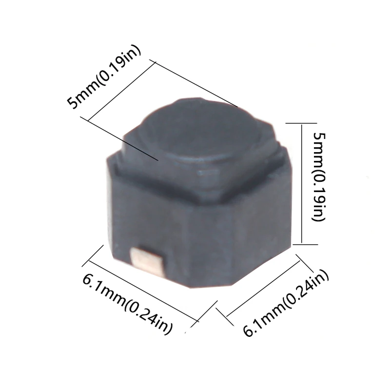 【50-10PCS】 Switch 6*6*5mm Mute Switch Silicone Keypad Push Button Switch 6X6X5 MM 2Pins Silent Switches