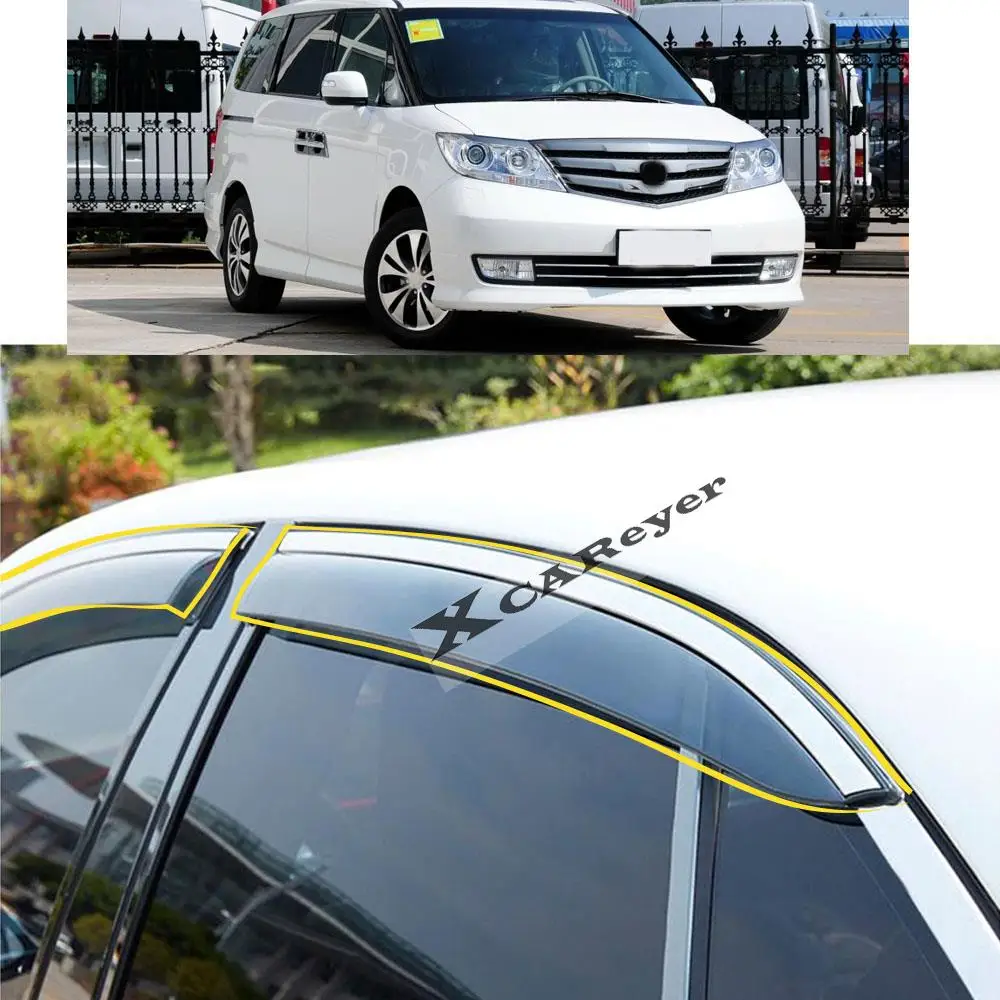 For Honda Elysion 2012 2013 2014 2015 Car Body Styling Sticker Plastic Window Glass Wind Visor Rain/Sun Guard Vent Parts