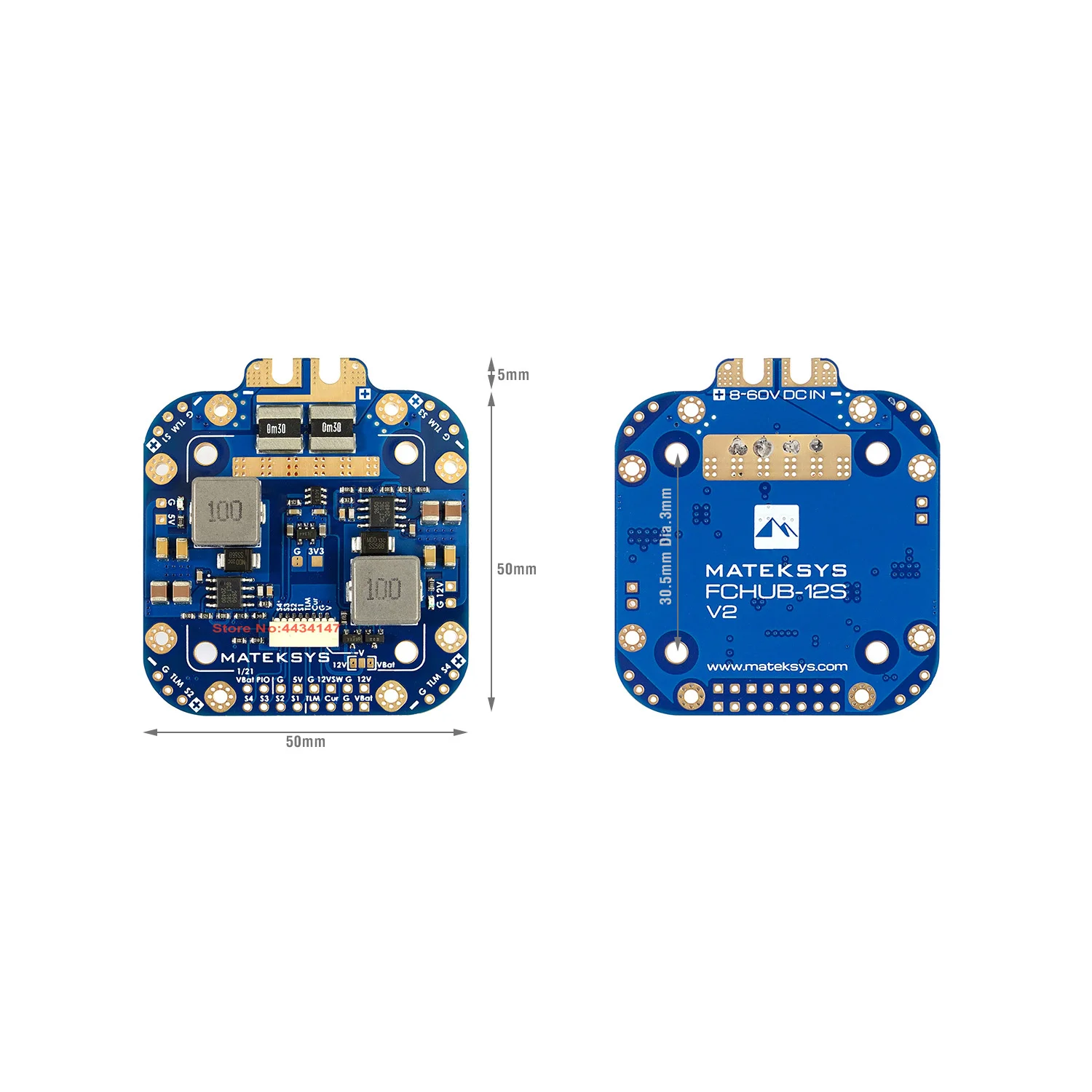 Matek System XCLASS FCHUB-12S PDB Board 5V & 12V Output w/ Current Sensor 3-12S Lipo for RC Drone  FPV Quadcopter Multicopter