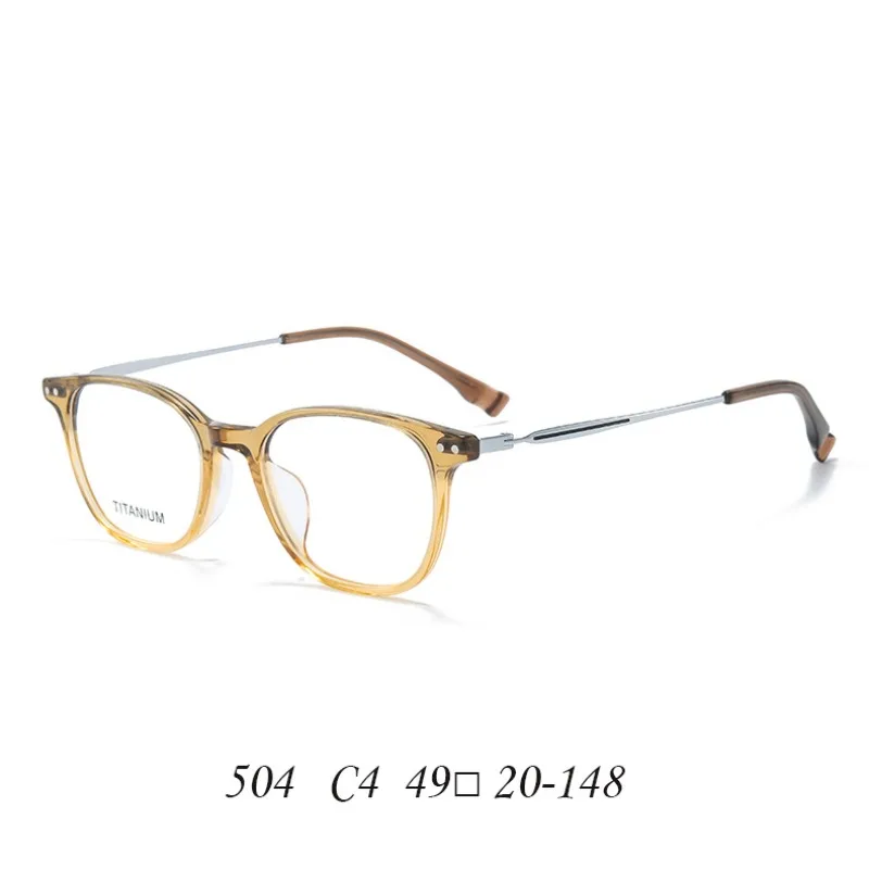 

New Vintage Fine Acetate Glasses Frame for Women Optical Prescription Custom Eyeglasses Men Myopia Reading Retro Eyewear 504