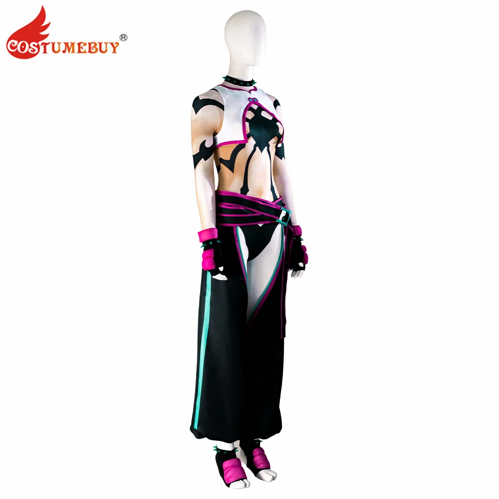 Game SF 6 Fighter Costume Han Juri Cosplay Costume Women Uniform Halloween Carnival Costume Outfits