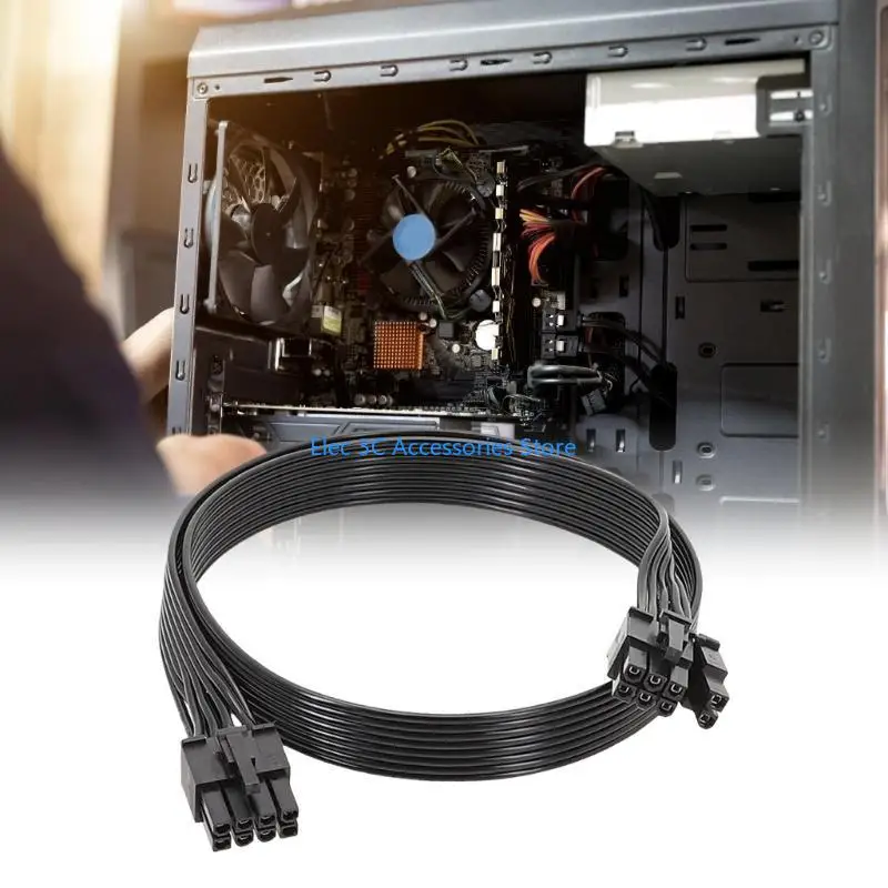 Y51A Secure Connection 8Pin to 6+2 Pin Male GPU Power Cable for GPU Performances