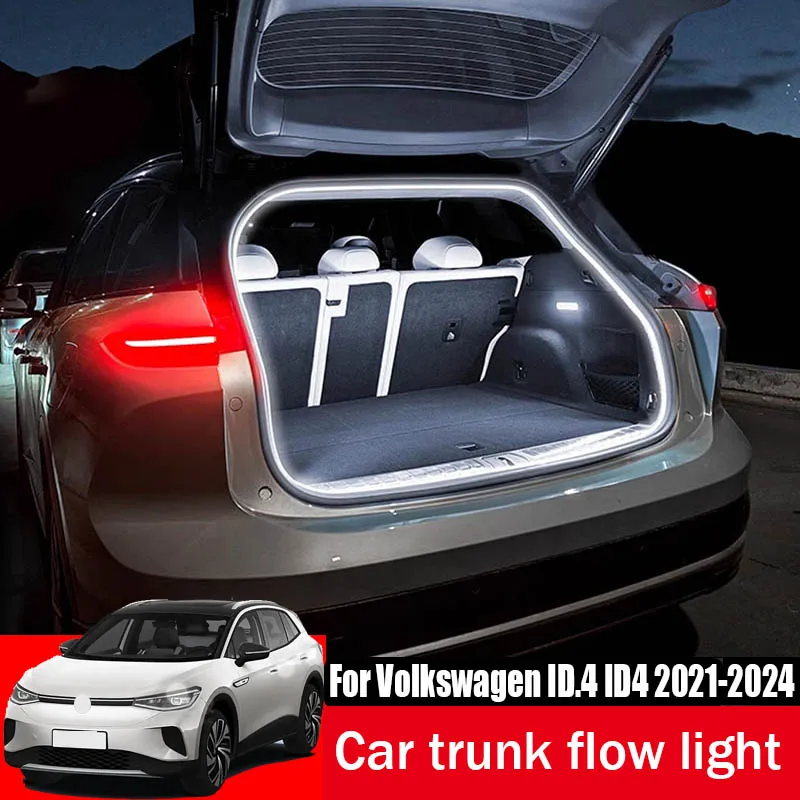 

Для Volkswagen VW ID.4 ID4 2021 2022 2023 2024 Автомобильный прожектор багажника, светодиодный оригинальный автомобильный плагин, установка задней двери, окружающий свет