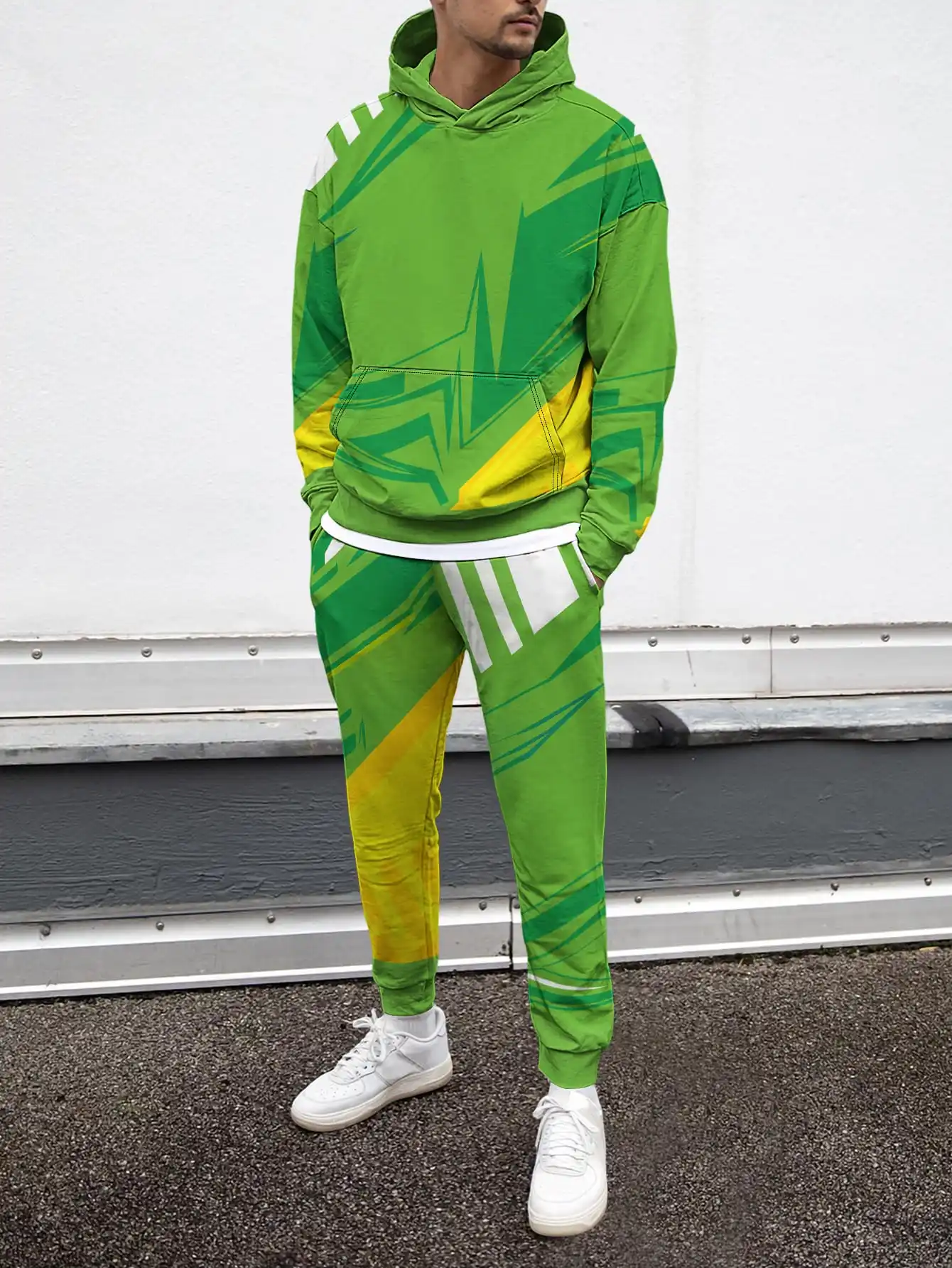 

Simplicity Men Creative Art Design 3D Print Harajuku Style Tracksuit Hoodie And Trouser 2Pc Sets 2025 New Arrival Loose Fit