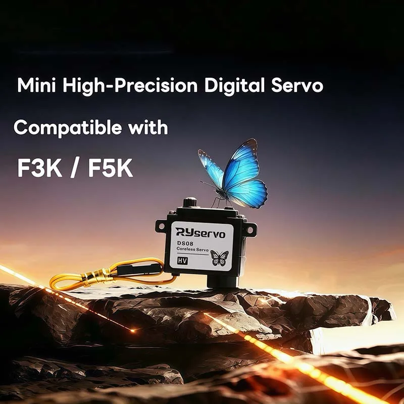 RYservo DS08 Mini Metal-Gear Digital High-Torque 3.2KG RC Model Flapping-Wing Aircraft Servo MJ08P