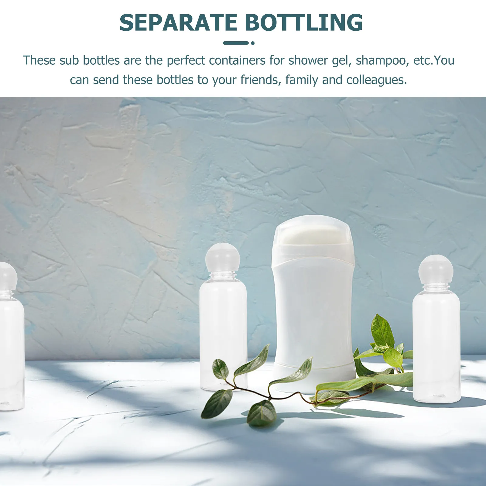 15Pcs 50ml Mushroom Cap Empty Plastic Bottles Refillable Travel Subpackages Lightweight Portable Reusable