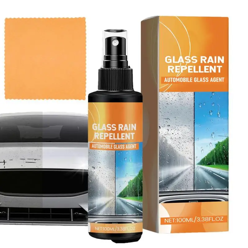 

Car Mirror Cleaning Rainproof Anti-fog Water Repellent Coating Agent Glass Spray Waterproof Car Glass Rainproof Agent with Towel