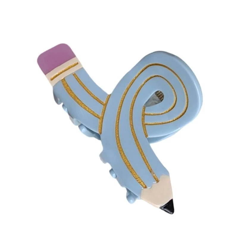 

Traceless Pencil Hair Claw Spring Clip Women Hair Styling Ornament Claw Clip Hair Decors for Back to School Theme Event 15UB