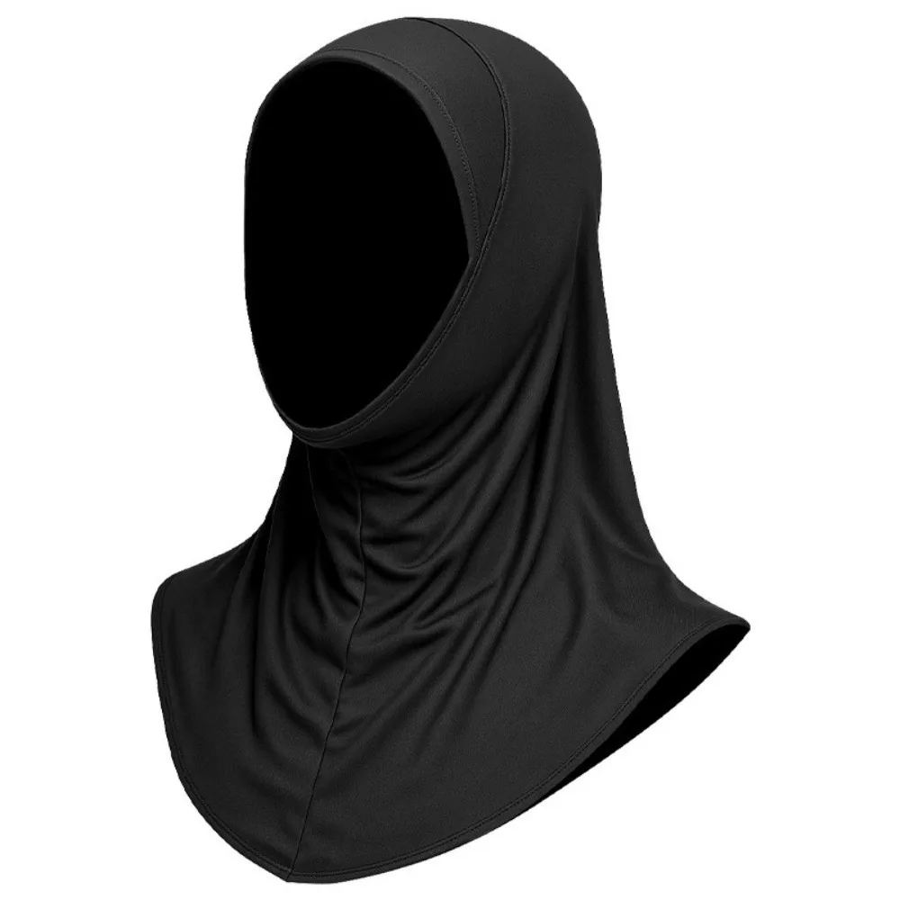 Fashion Solid Color Kids Hijab Ice Silk Quick Drying Hijab Scarf Stretchable Breathable Sun Protection Headscarf Kids Girls
