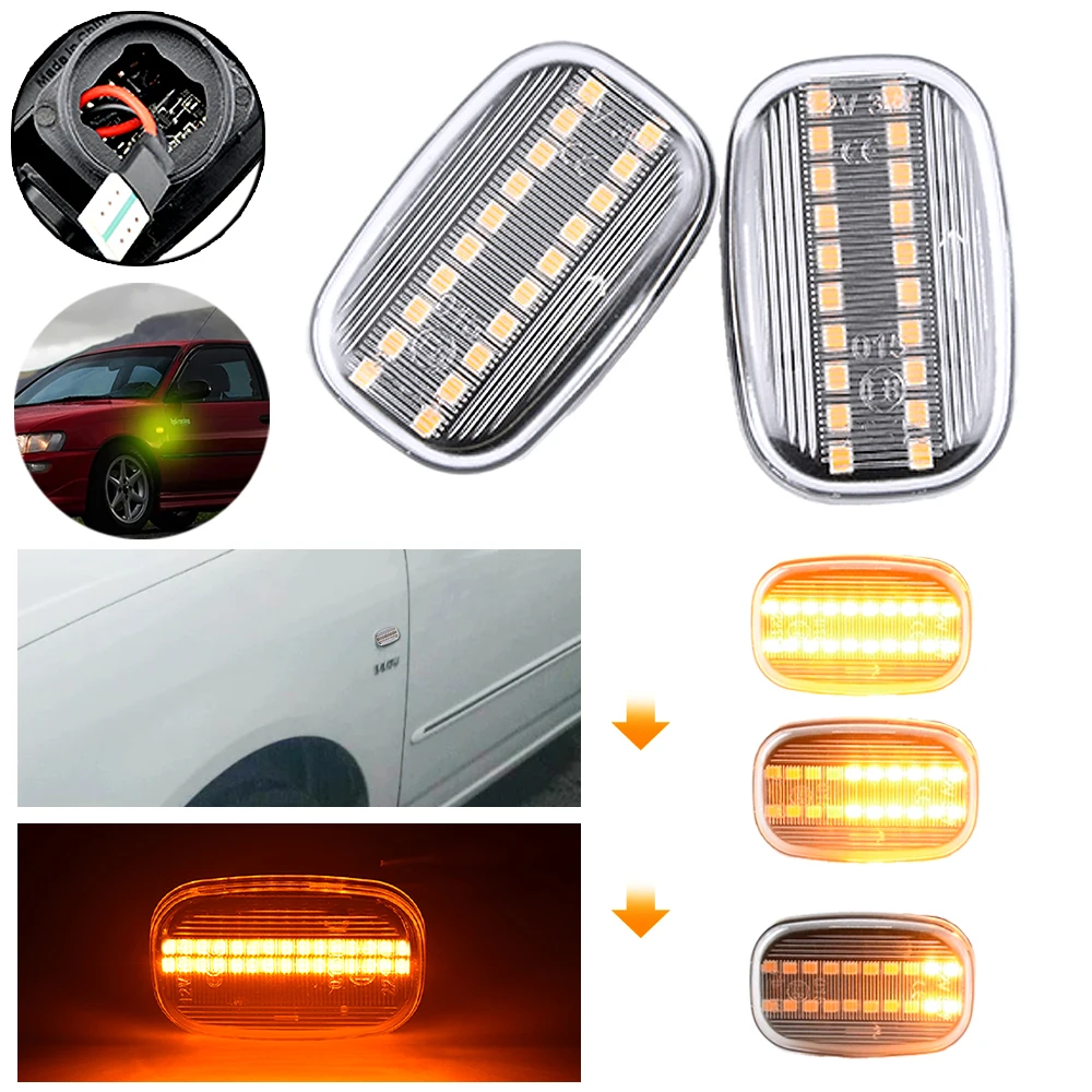 LED Side Marker Turn Signal Light For Toyota Corolla Celica Caldina Camry Hilux Probox Fielder Avensis RAV4 Prius Runx