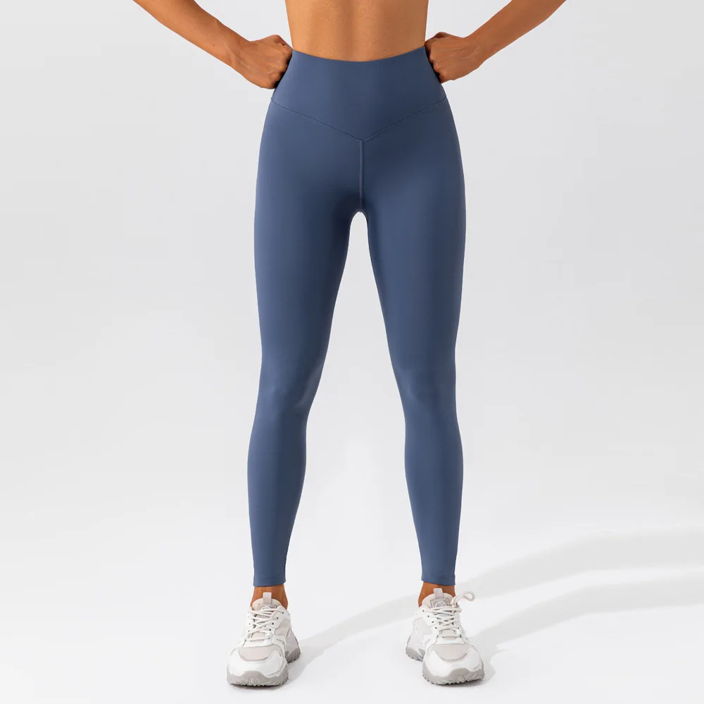 Leggings de yoga taille haute pour femme, pantalon de sport imbibé doux et extensible, vêtements de course à l\'extérieur, nouveau design 2023