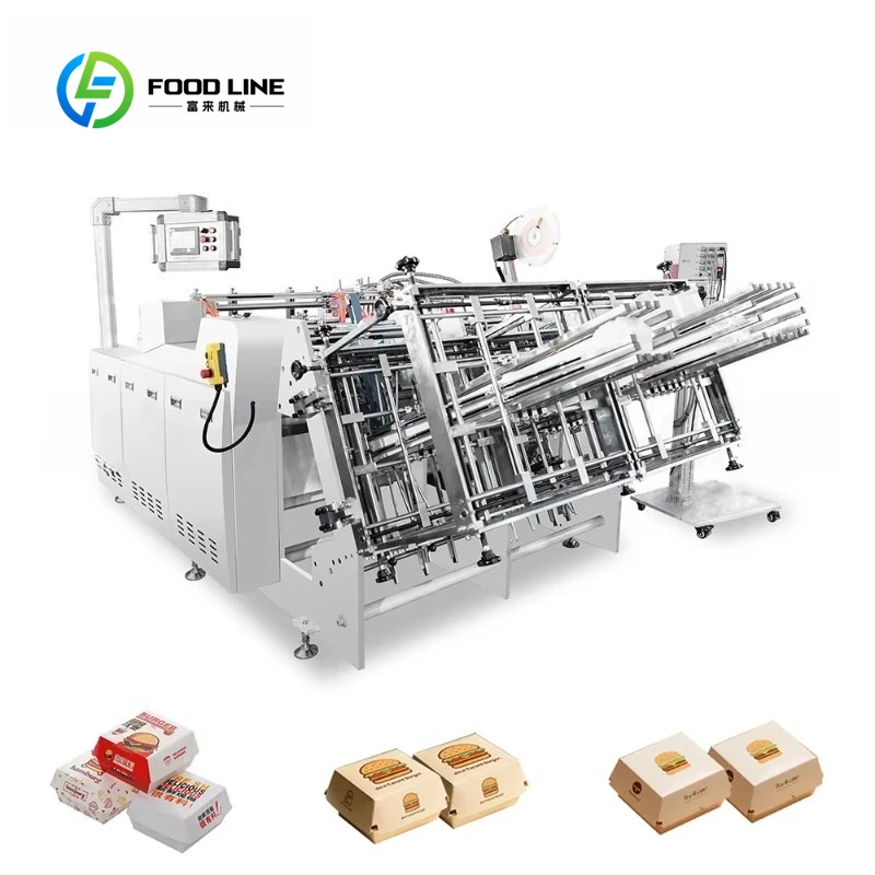 Customized High Speed Disposable Paper Lunch Burger Box Making Forming Machine High Quality Paper Hamburger Box Machine