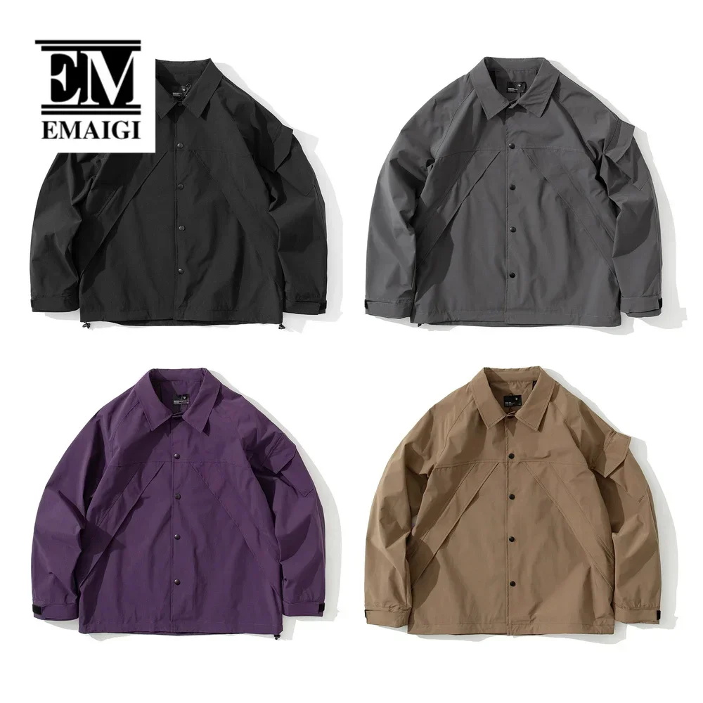 

Men Windproof Waterproof Outdoor Jacket Male Japan Streetwear Cityboy Fashion Loose Casual Oversize Cargo Jackets Coats