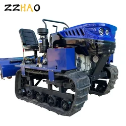 Gear Driven Farming Multifunction Rotary Tiller 35hp Crawler Type Mini Diesel Agricultural Rotary Cultivator Tiller