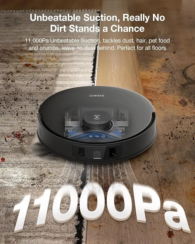 Robot Vacuum ZeroTangle Technology, TruEdge Adaptive Edge Mopping, Hot Water Mop Washing, Self-Emptying, Auto-Mop Lifting,