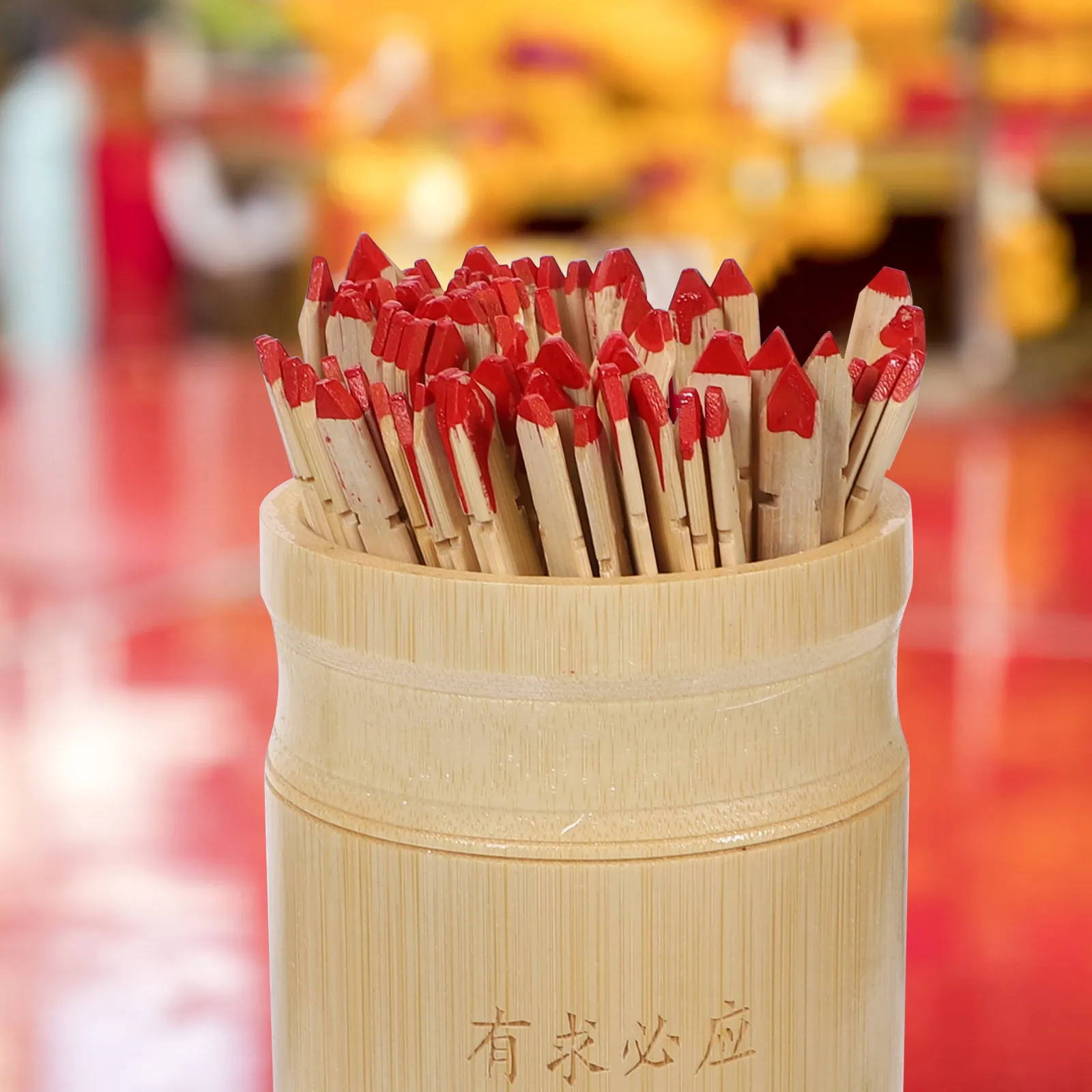 

1Set Traditional Fortune Sticks Kit Chinese Style Divination Props Set for Temple Ceremony Family Entertainment