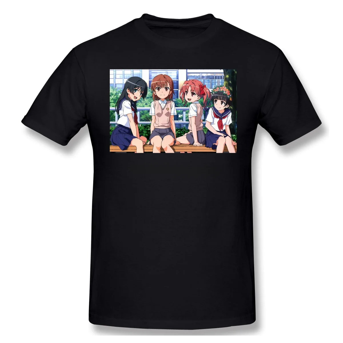 Rengoku Men A Certain Scientific Railgun Anime TShirt Toaru Kagaku - Group Pure Cotton Tees Streetwear Harajuku Adult Shirt